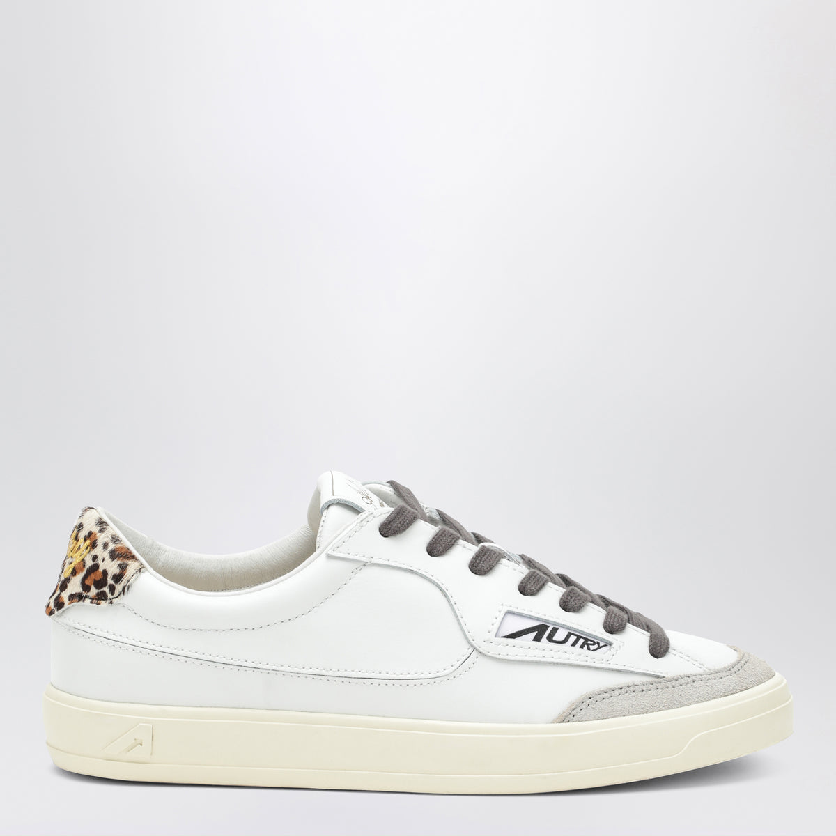 Sneakers Windscape Low blanches/imprimé léopard en cuir