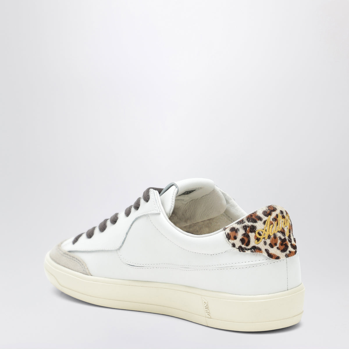 Sneakers Windscape Low blanches/imprimé léopard en cuir