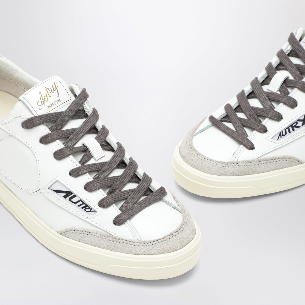 Sneakers Windscape Low blanches/imprimé léopard en cuir