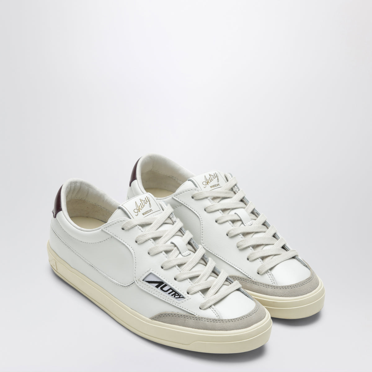White/fig Windscape Low sneakers in leather