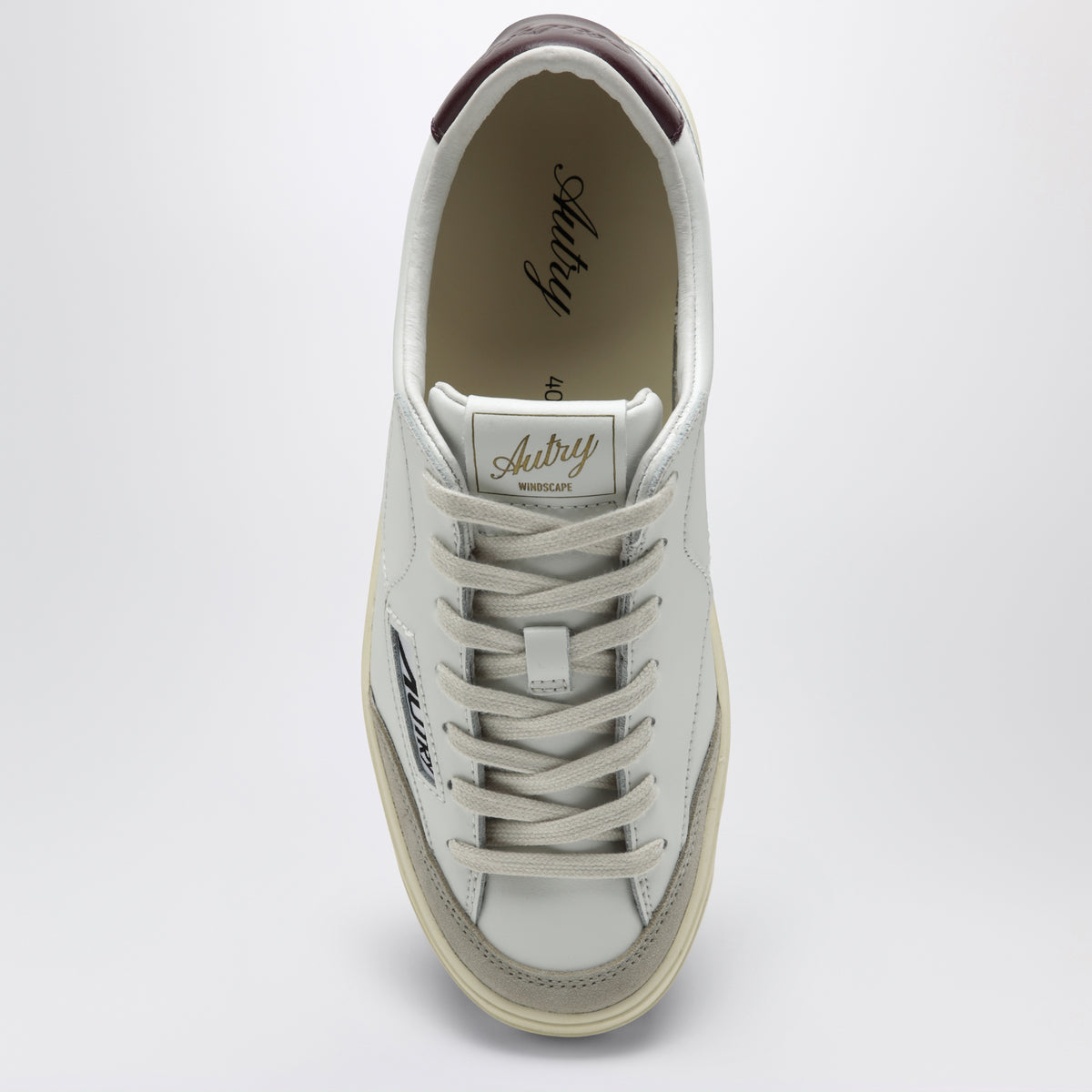 White/fig Windscape Low sneakers in leather