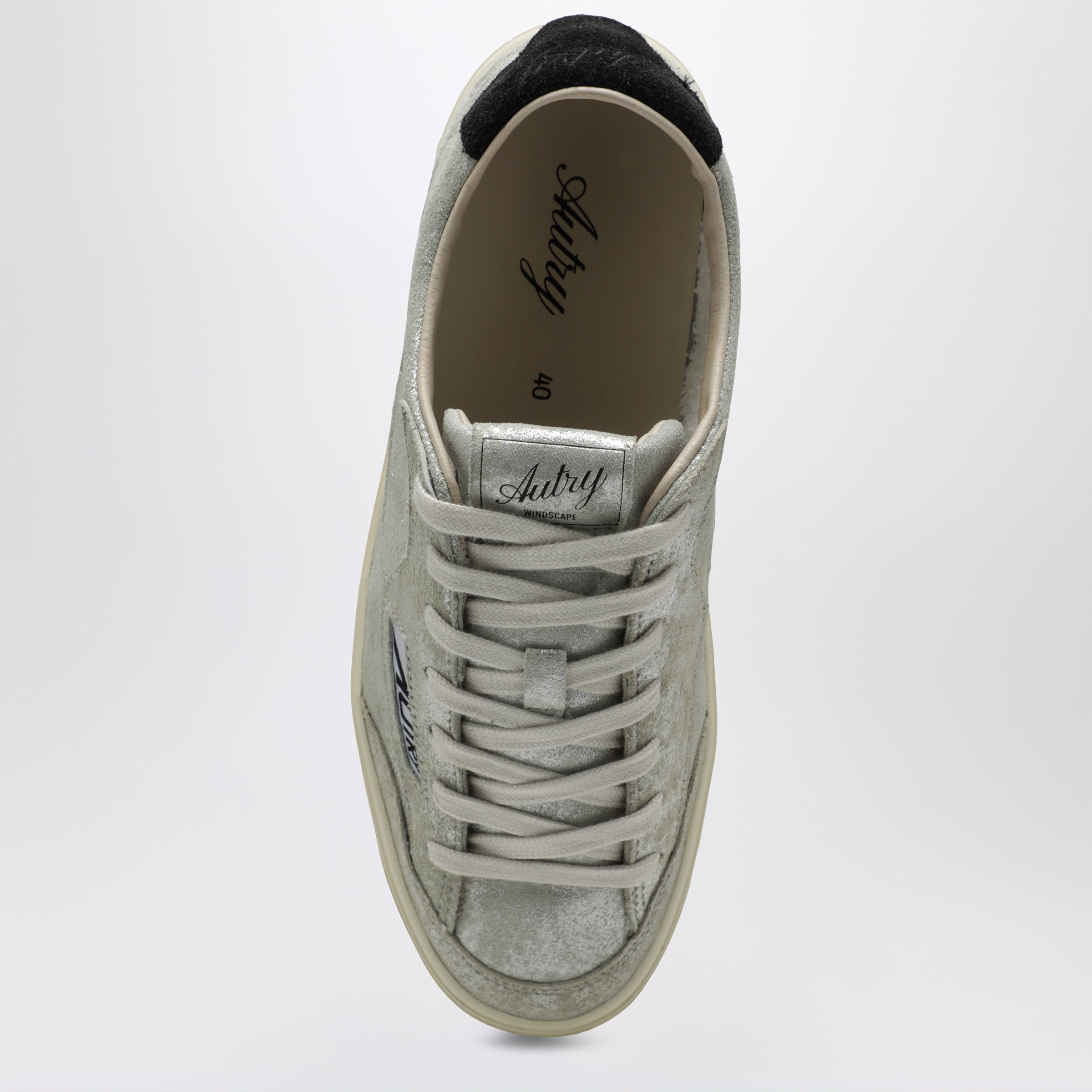 AUTRY Windscape Low silver laminated/black Sneakers | TheDoubleF