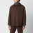 Ebenholzbraune Hemdjacke aus Schurwolle