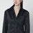 Robe chemise noire en satin