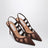 Décolleté Slingback Screen in suede Espresso