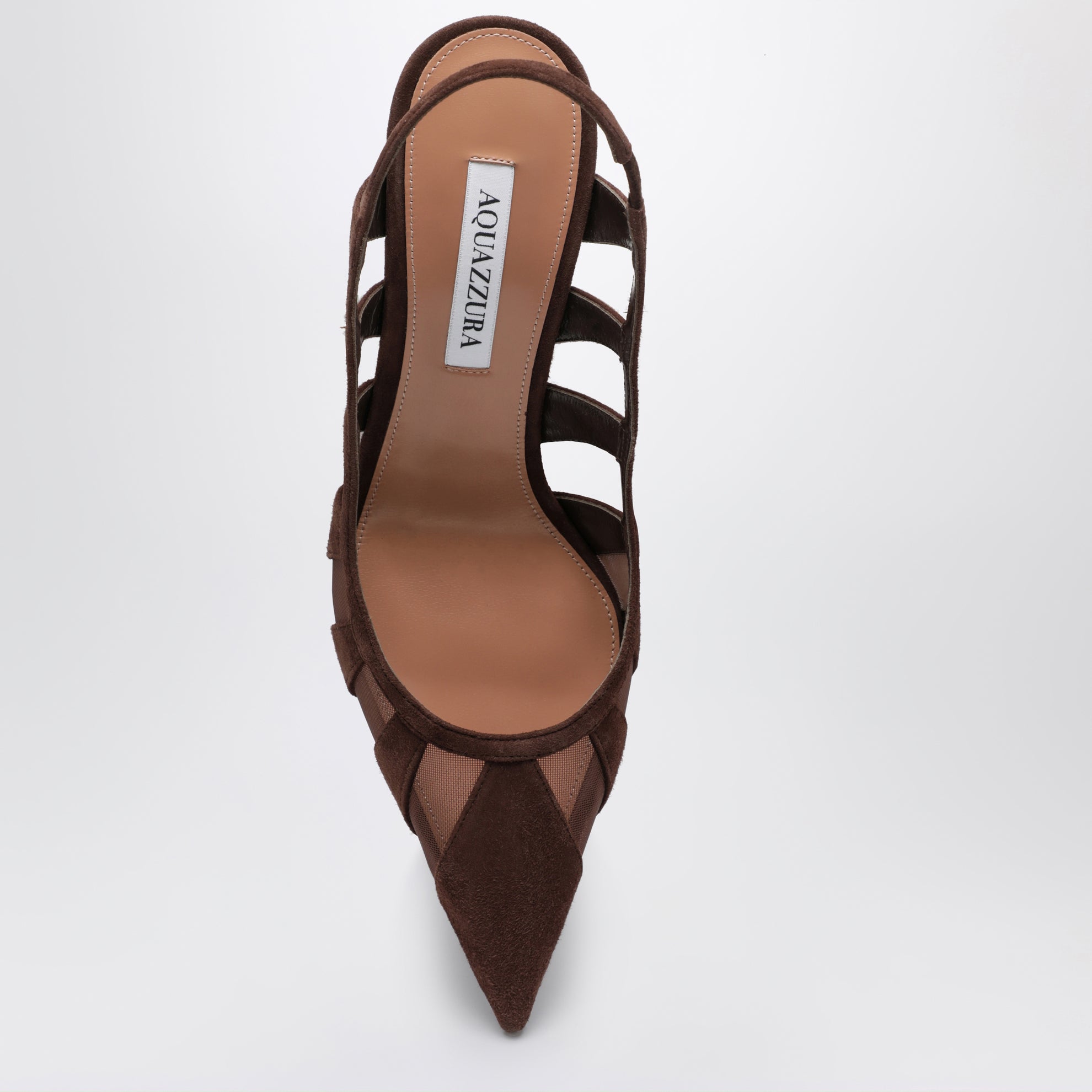 Décolleté Slingback Screen in suede Espresso