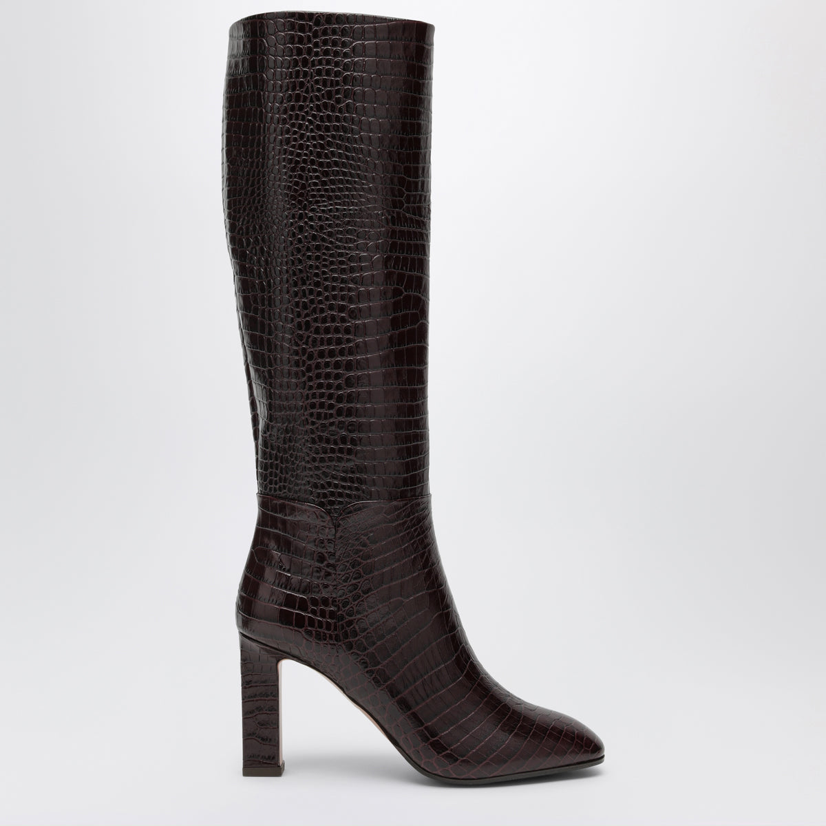 Sellier 85 burgundy printed leather boots