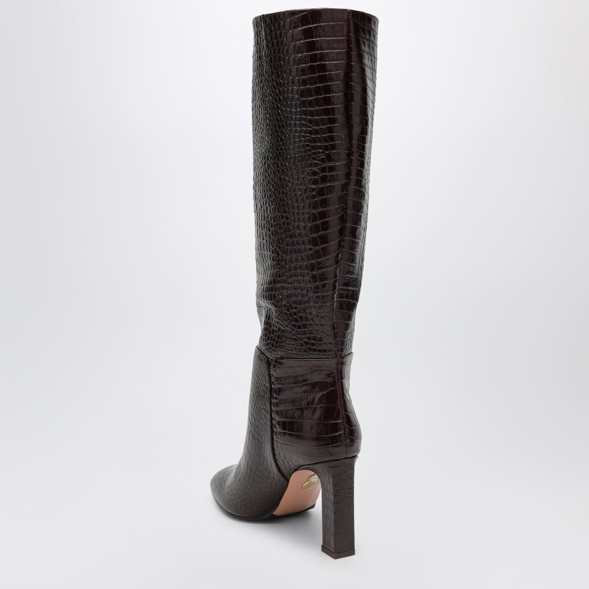 Sellier 85 burgundy printed leather boots
