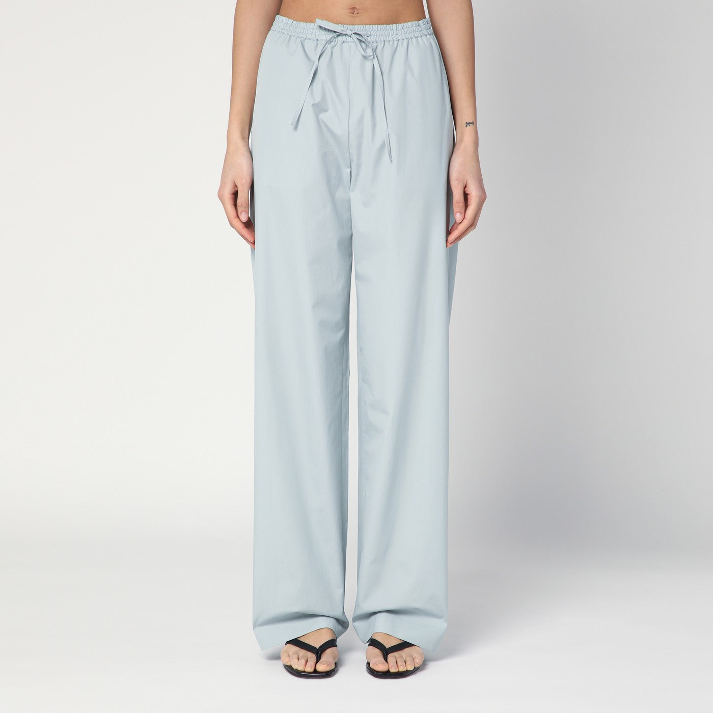 Pantalon bleu clair en coton
