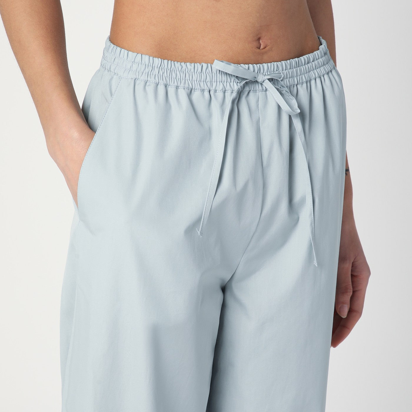 Pantalon bleu clair en coton