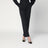 Black pinstriped wool trousers