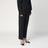 Black pinstriped wool trousers