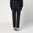 Black pinstriped wool trousers