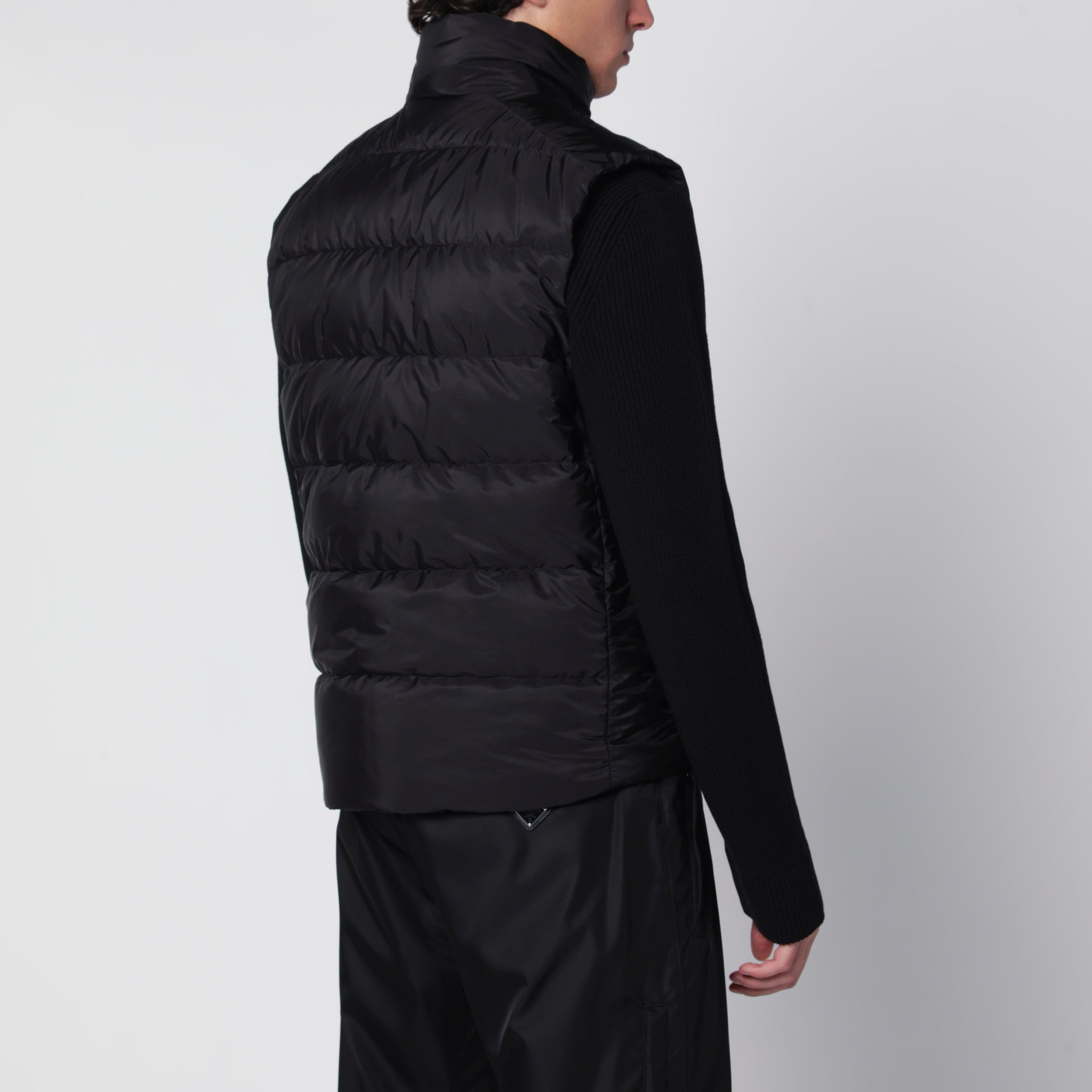 Prada Black padded vest in Re-Nylon | TheDoubleF