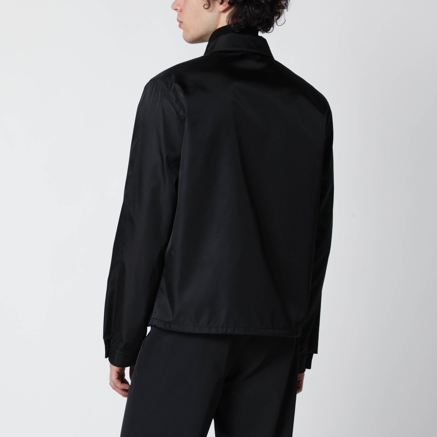 Prada Black Re-Nylon zip-up jacket | TheDoubleF
