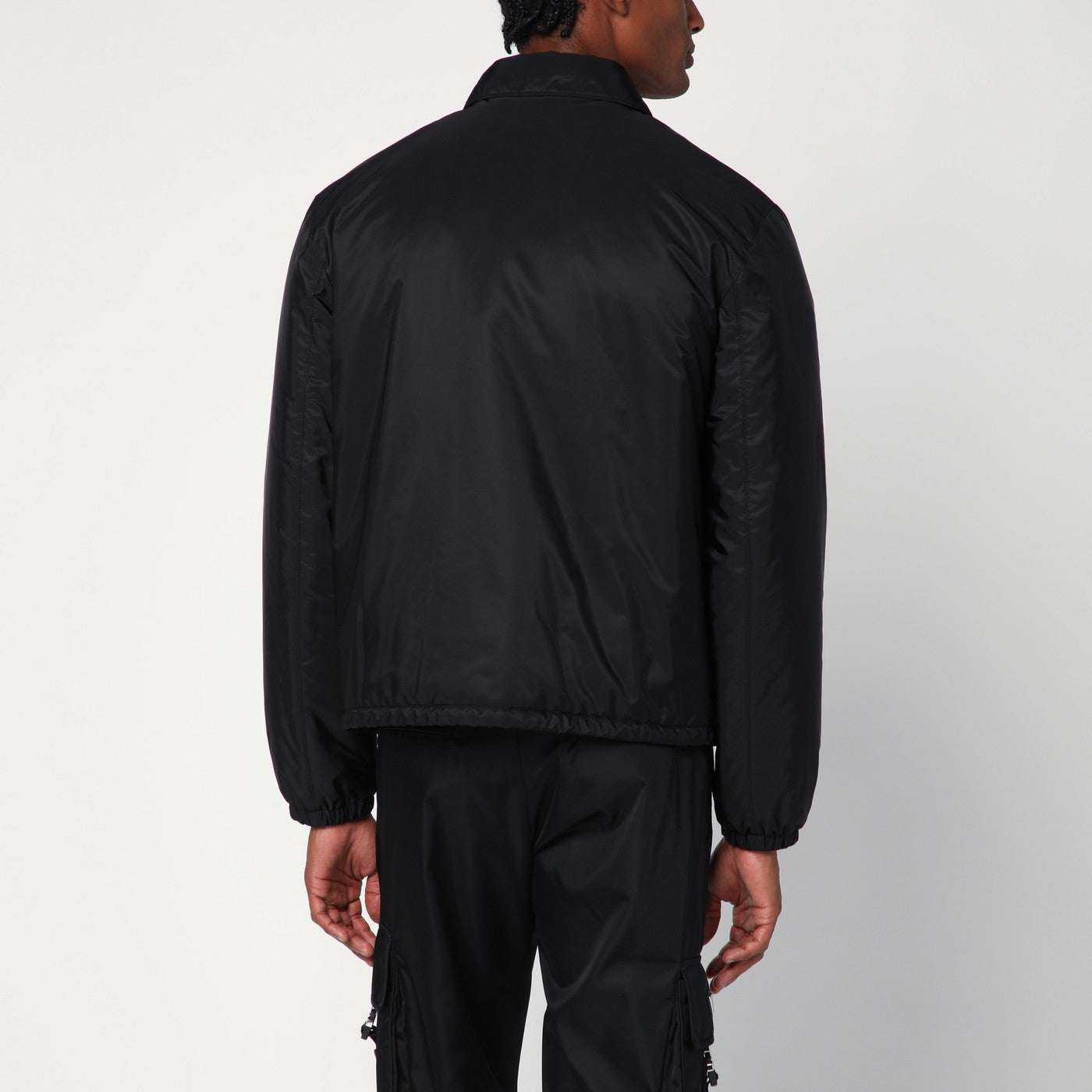 Giacca con zip nera in Re-Nylon