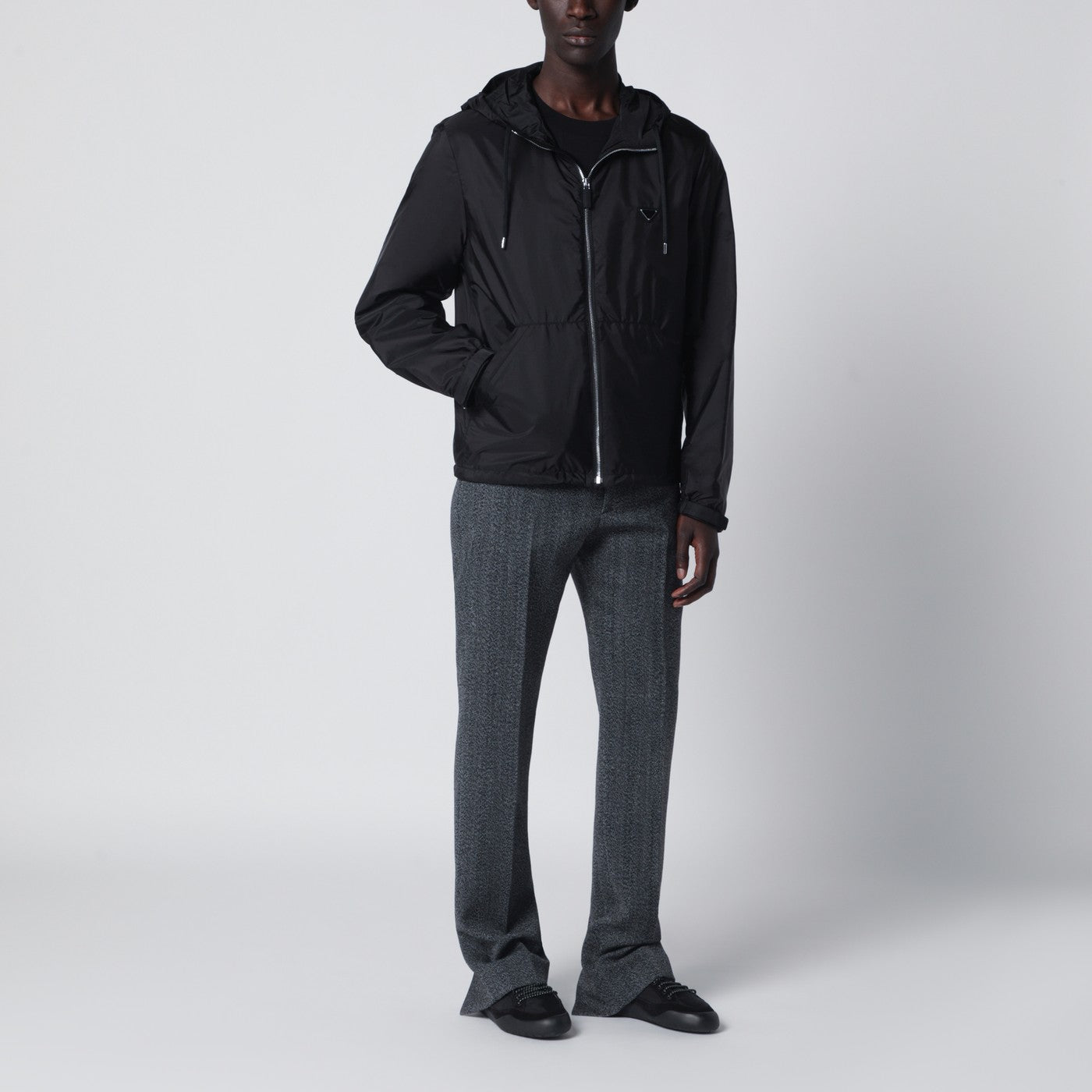 Schwarze Re-Nylon Jacke