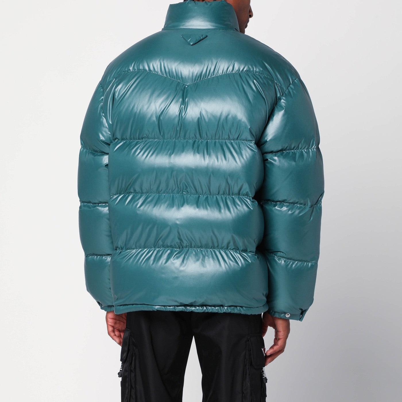 Teal jacket in Re-Nylon