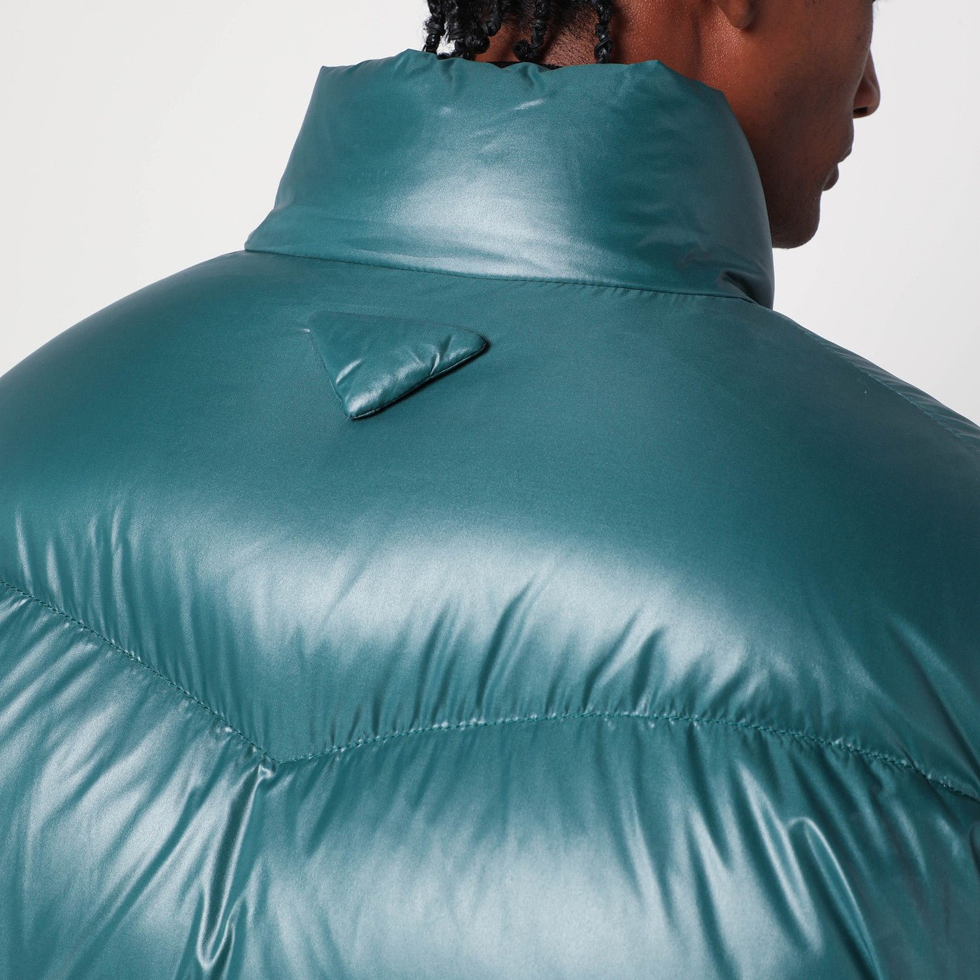 Teal jacket in Re-Nylon