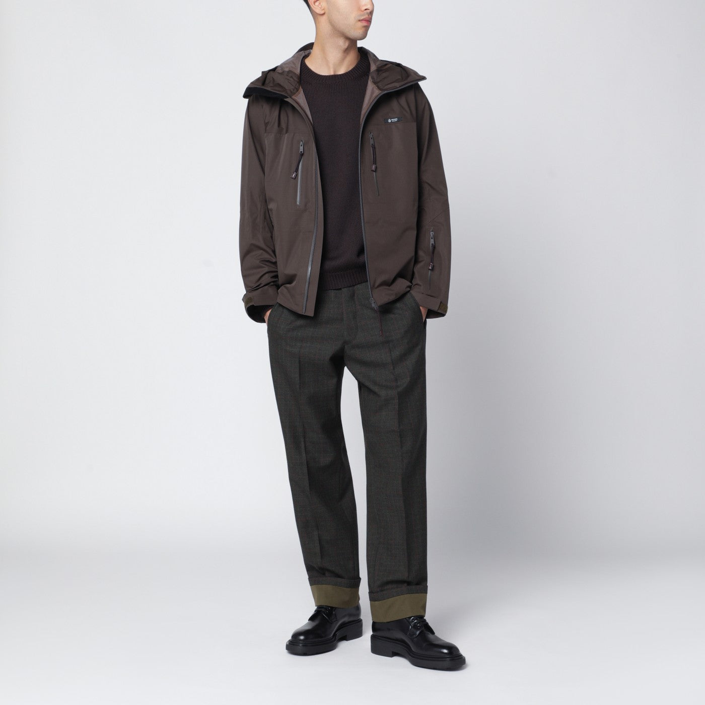 Camouflage green hooded jacket