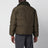 Forest green medium down jacket in technical fabric