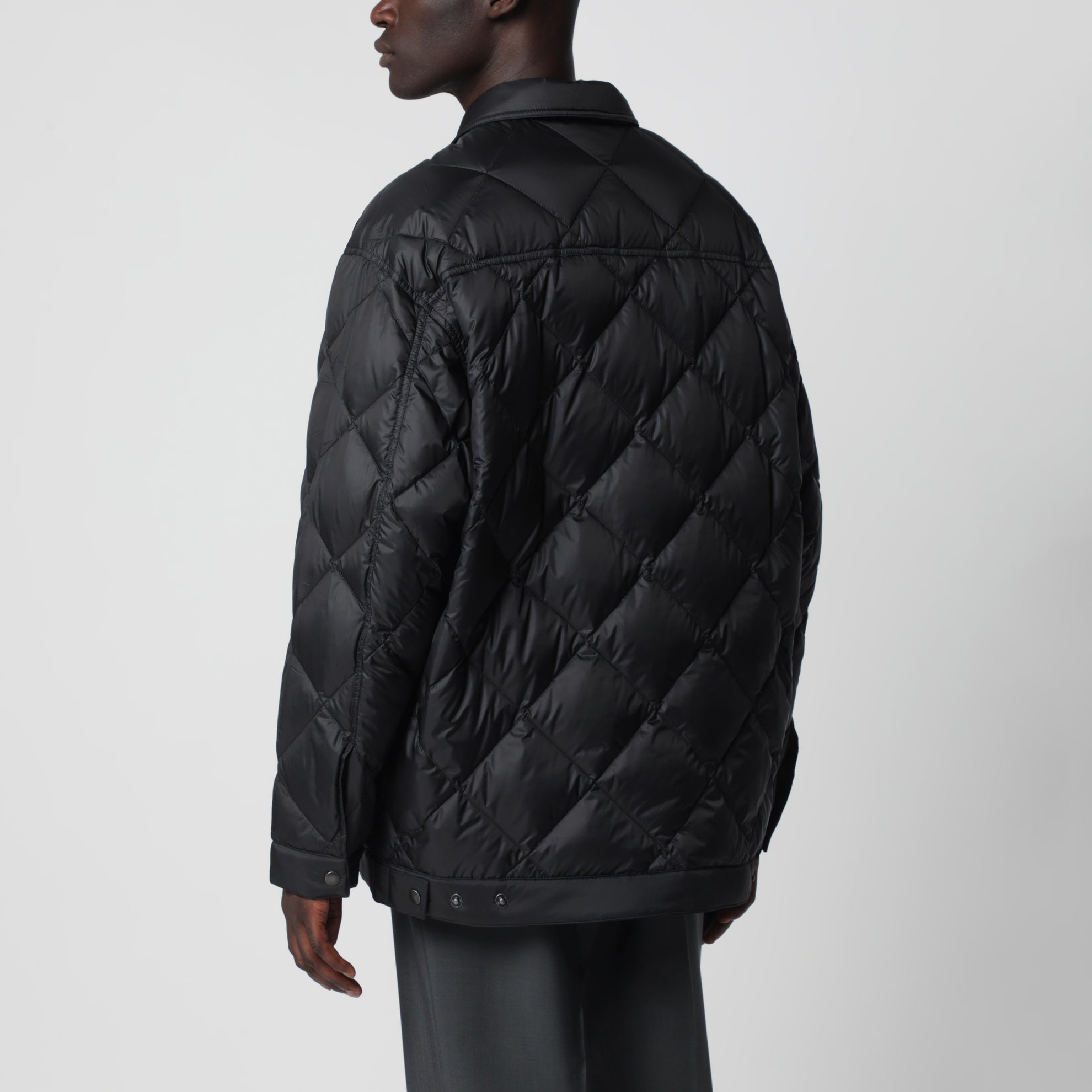Black quilted Re-Nylon jacket