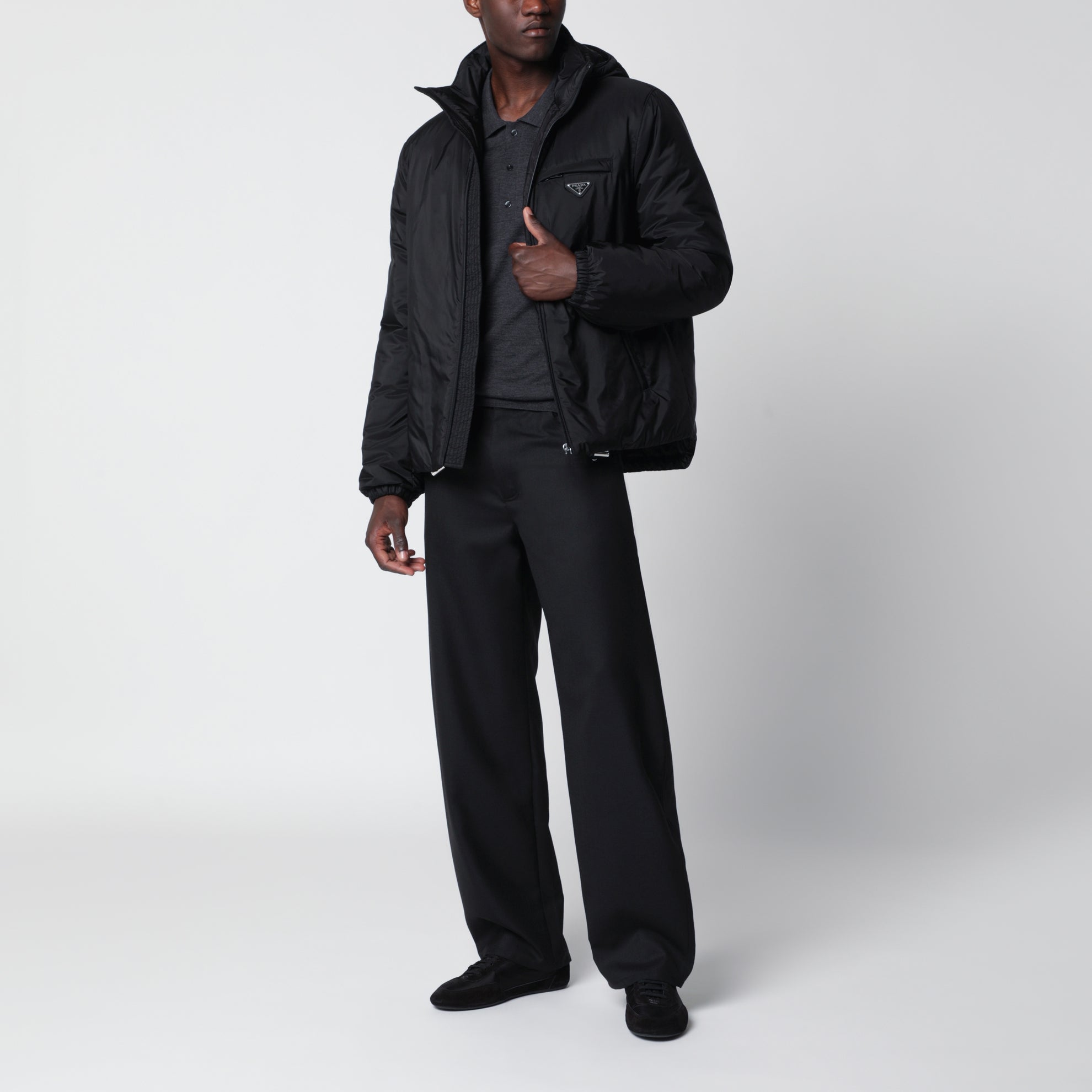 Black Re-Nylon down jacket