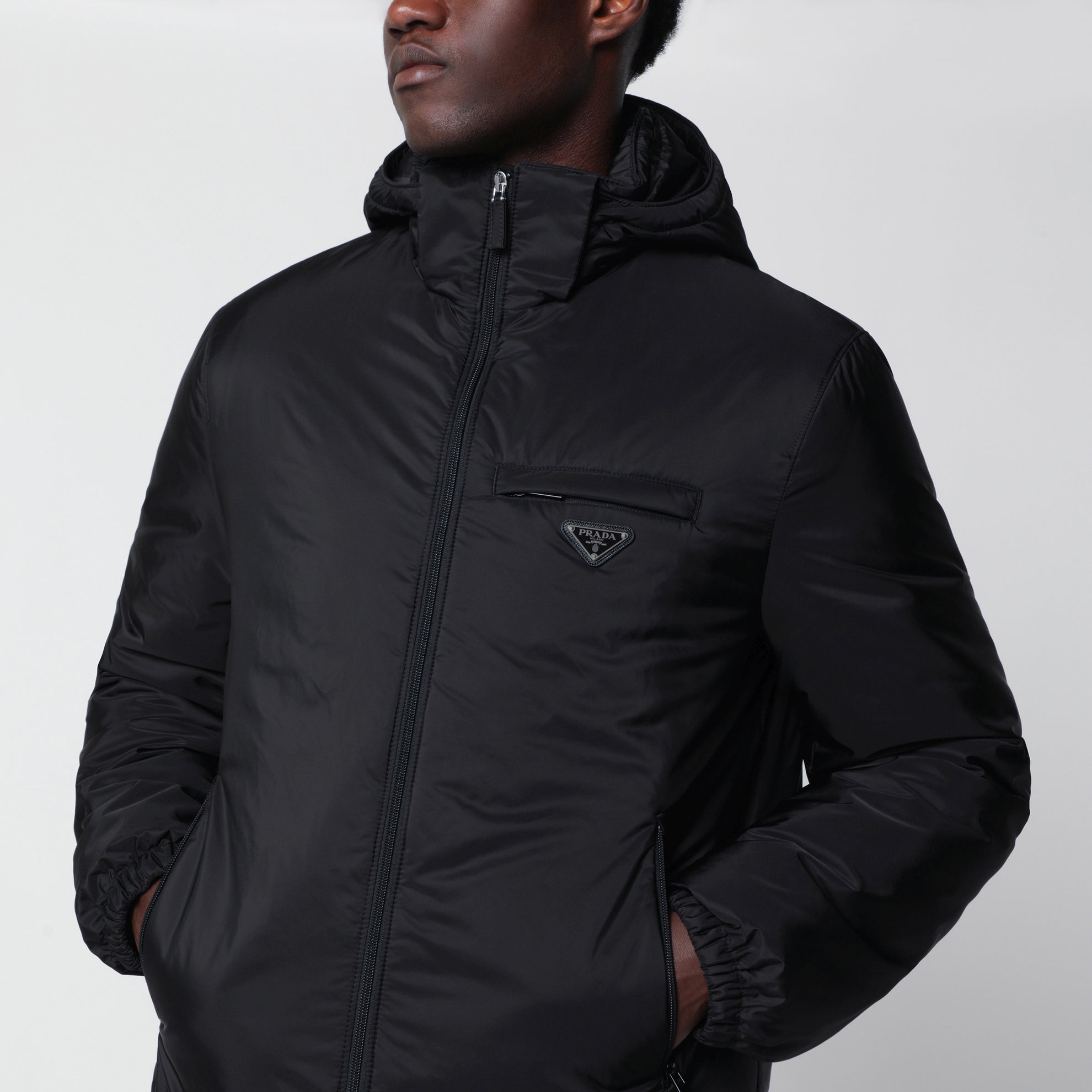 Black Re-Nylon down jacket