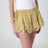 Short Puria en dentelle ocre avec volants