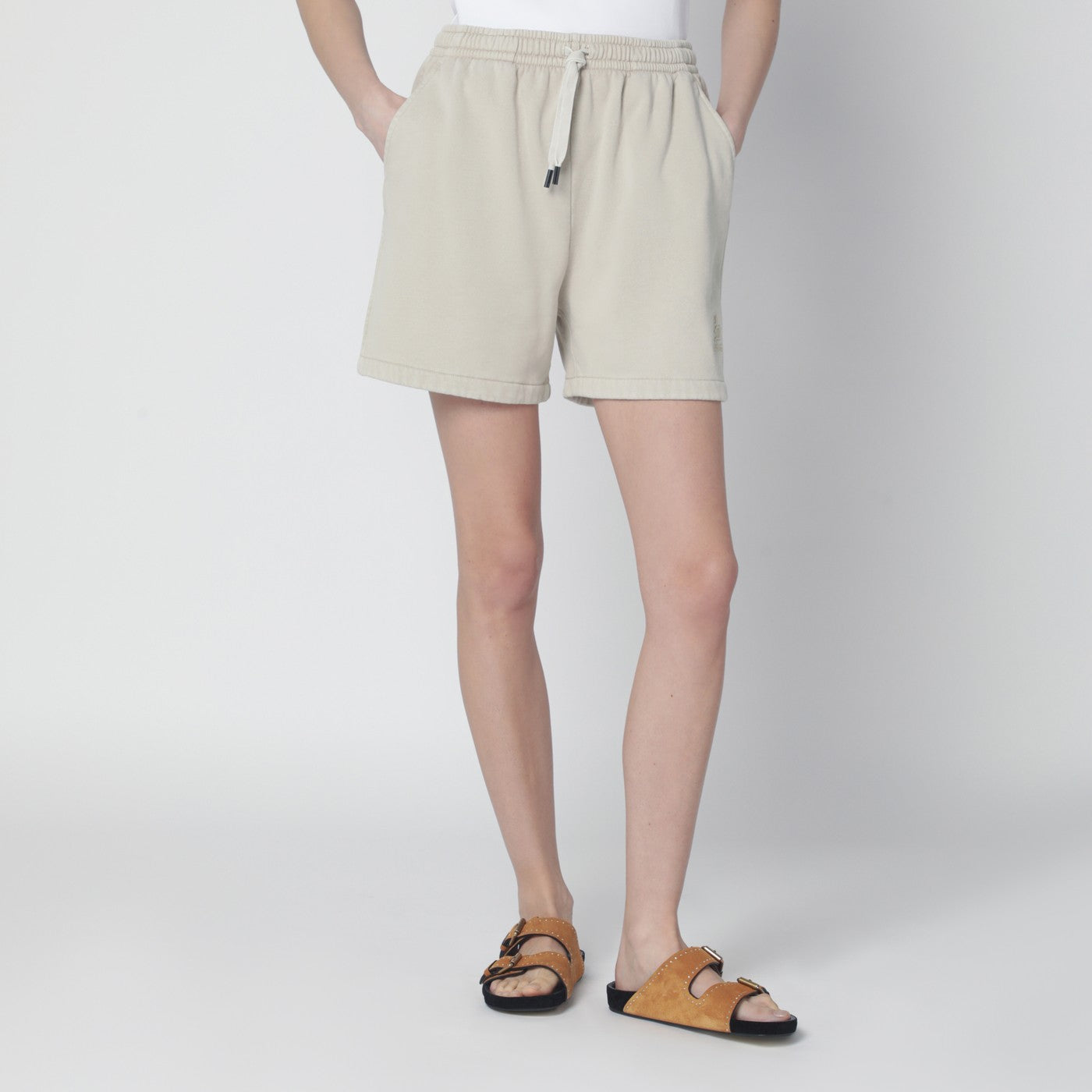 Sportliche Shorts in Sandfarbe
