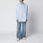 Chemise bleu clair en popeline de coton