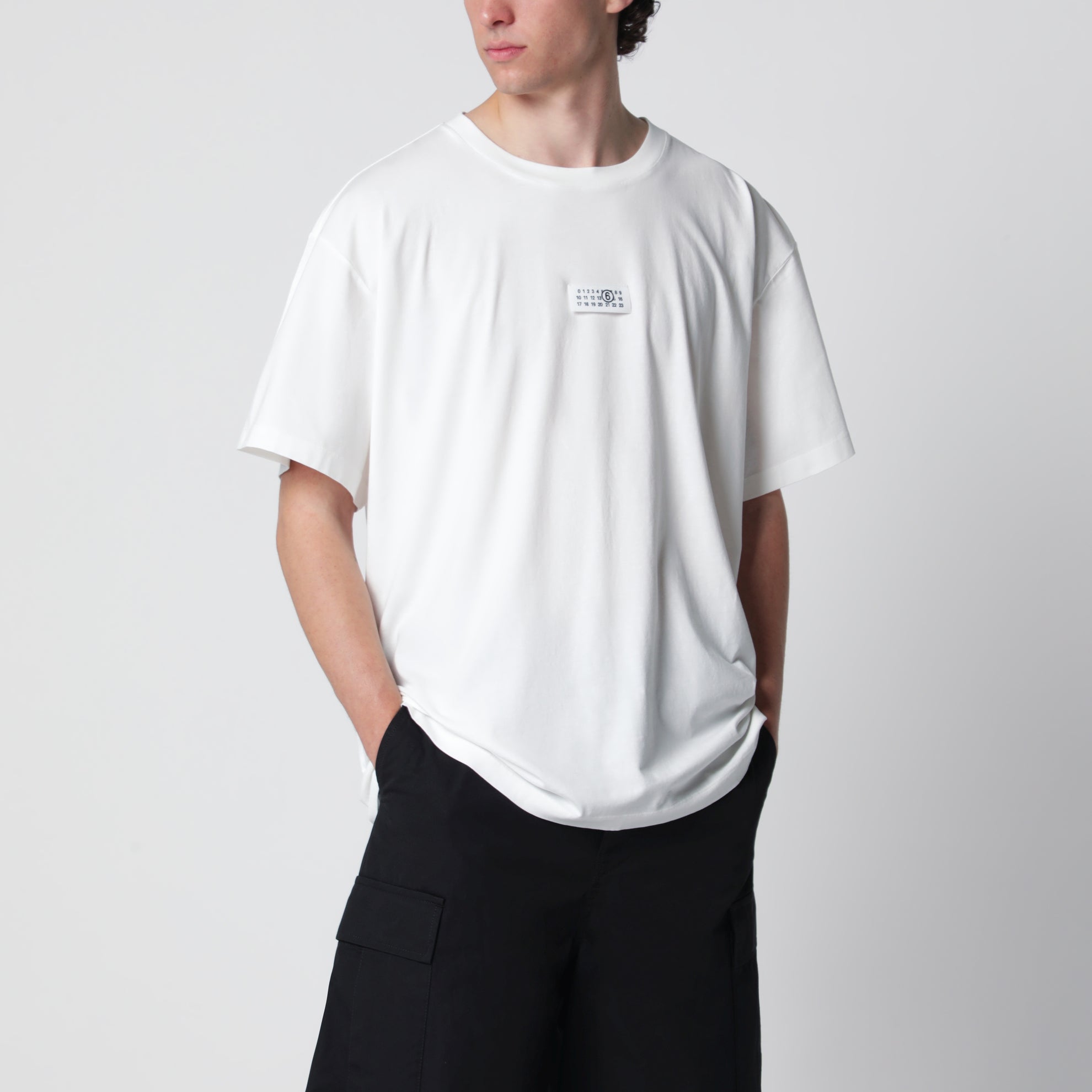 White cotton T-shirt with Numeric logo