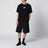 Schwarzes Baumwoll-T-Shirt mit Numeric-Logo