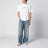 T-shirt bianca con stampa logo