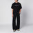 T-shirt nera con stampa logo