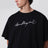 T-shirt nera con stampa logo