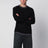 Maglione girocollo con pannello sfalsato nero/grigio