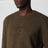 Crew-neck sweater in khaki/black wool blend