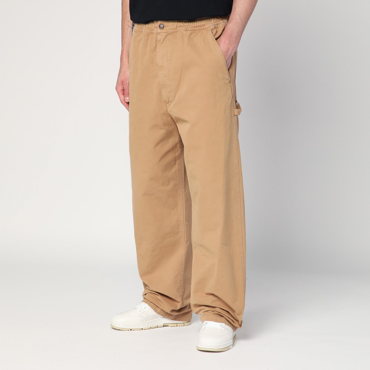 MM6 Maison Margiela Baggy/loose ochre cotton pants | TheDoubleF