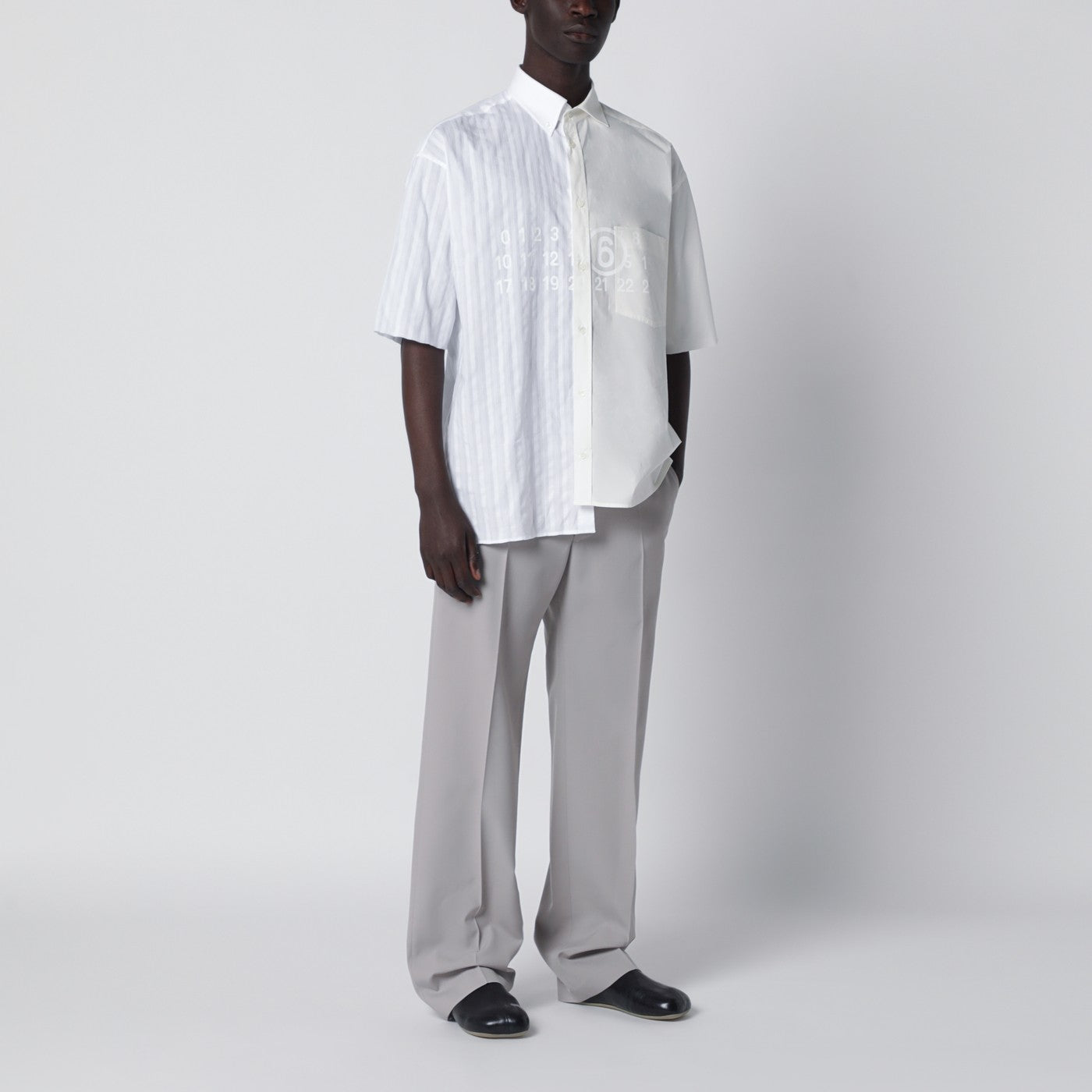 MM6 Maison Margiela Grey wool-blend trousers | TheDoubleF
