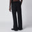 Black wool-blend trousers