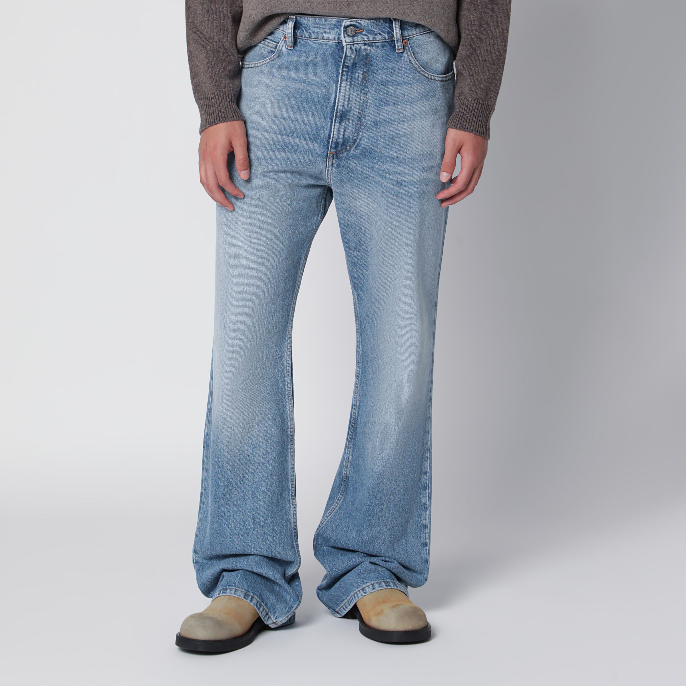 MM6 Maison Margiela Bootcut jeans in light washed denim, blue