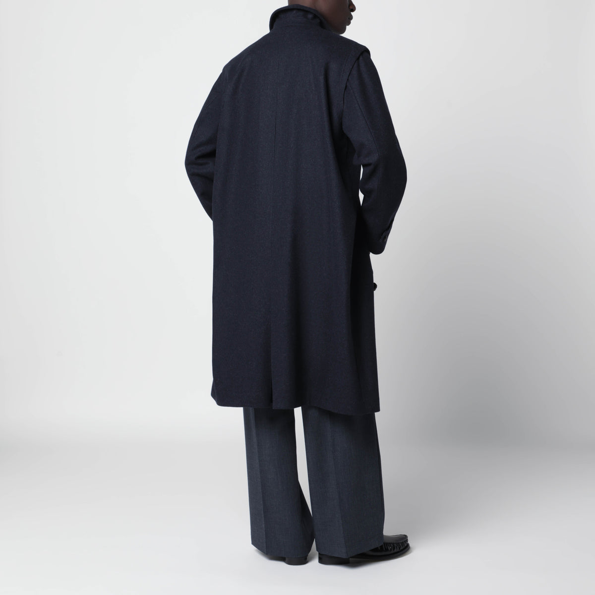Blue wool coat