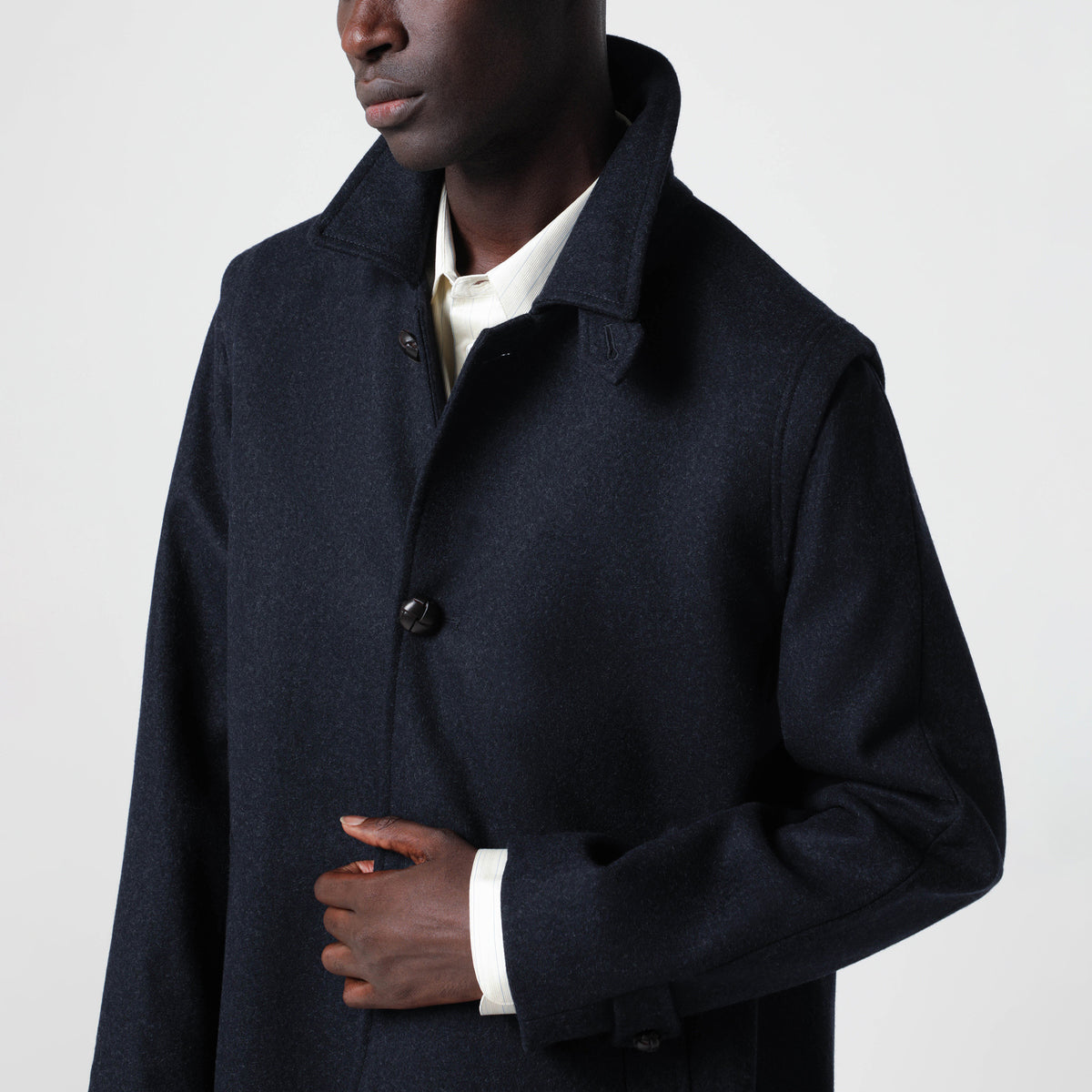 Blue wool coat