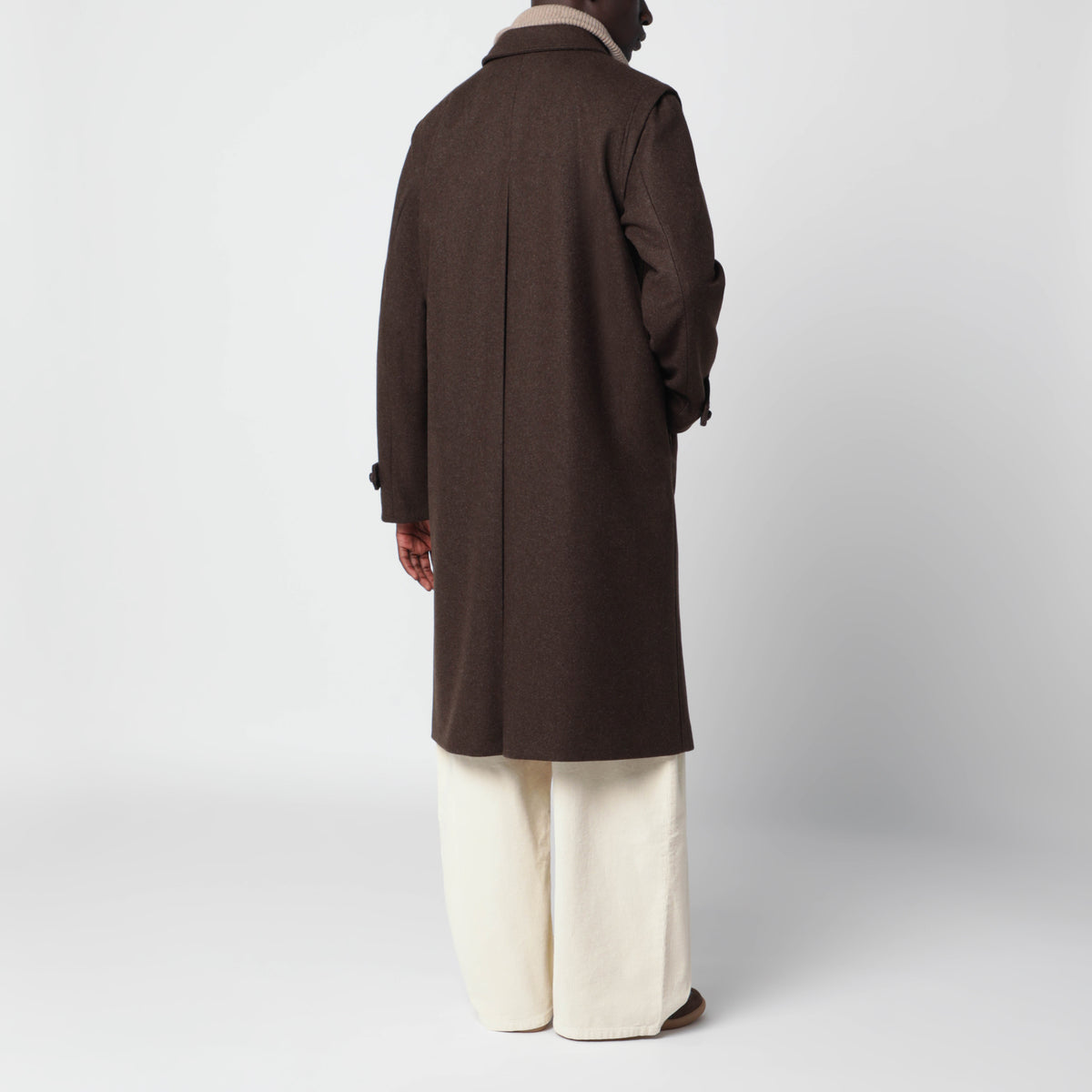 Alexander chocolate wool long coat