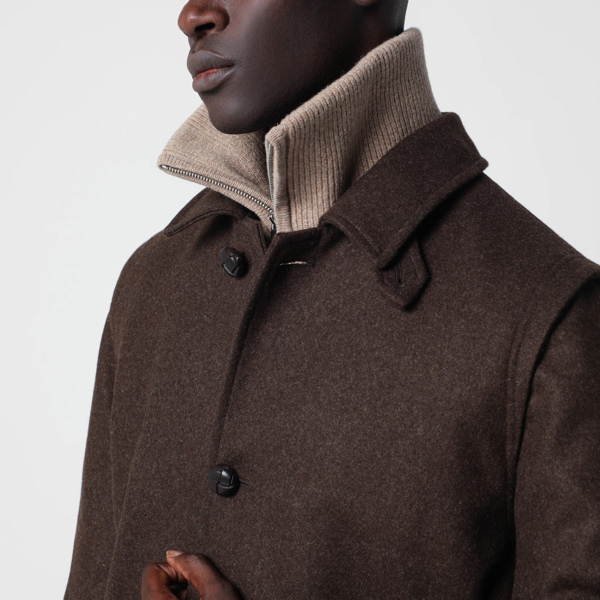 Alexander chocolate wool long coat