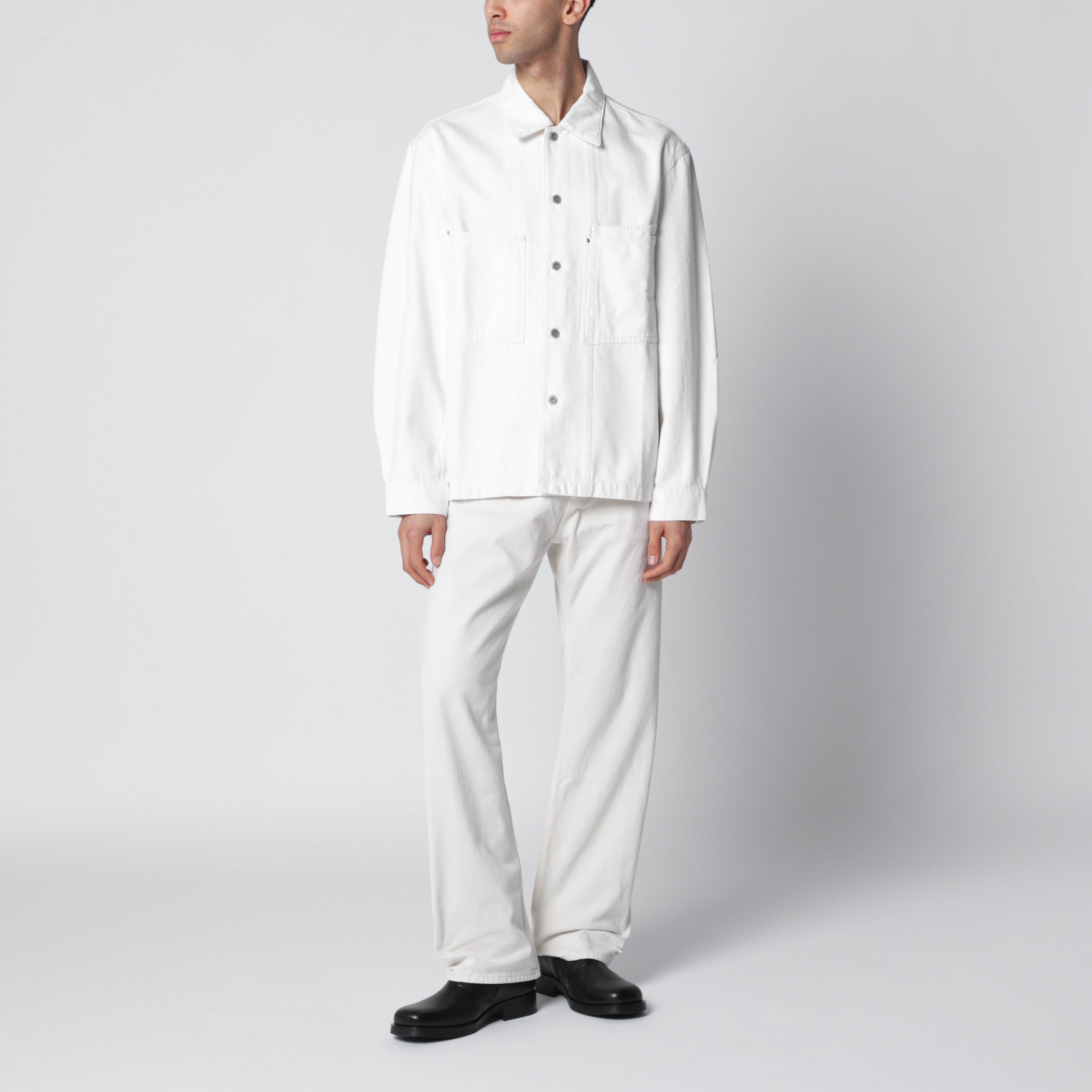 LEMAIRE White denim shirt jacket | TheDoubleF