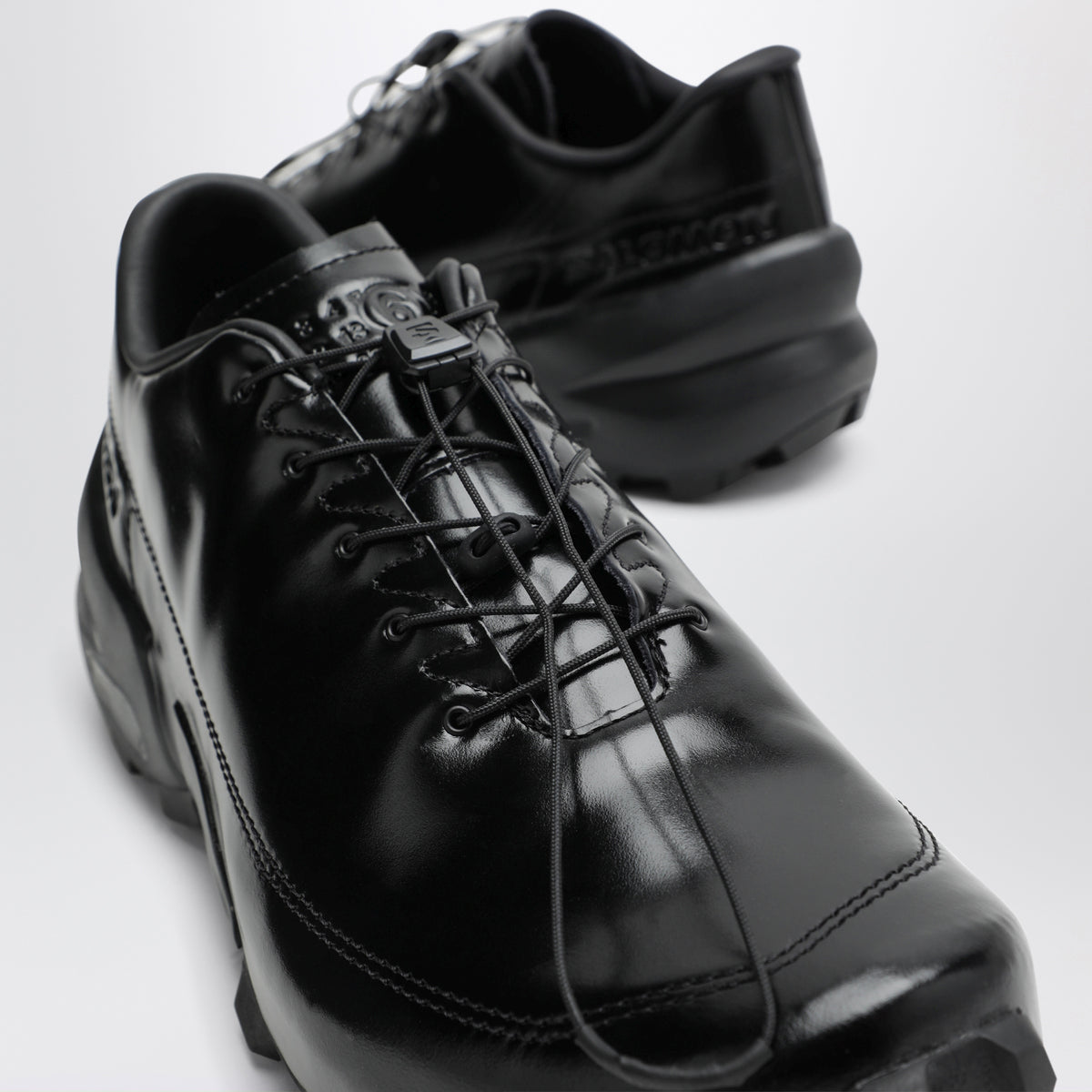 Sneakers Crossderby nere in pelle