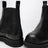 Black leather Chelsea Biker boots