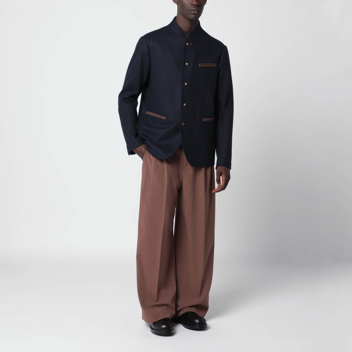 Otto blaue Jacke aus Schurwolle
